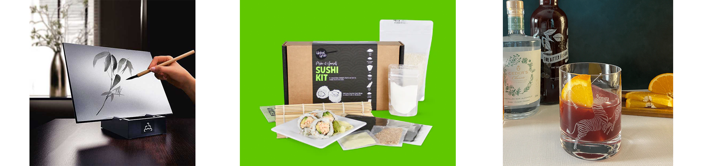 Collection of three images of gifts suitable for someone who likes diy projects