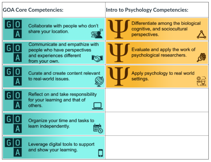 Image of screenshot of competencies